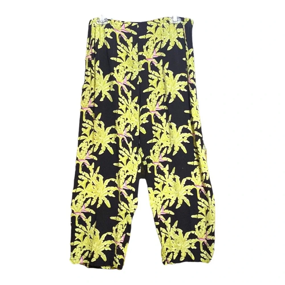 Anna Ocean Tropical Elastic Waist Breezy Pants L
